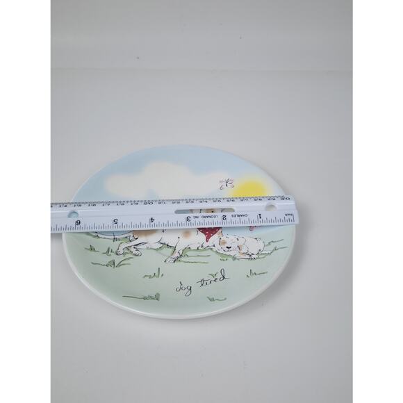 Vintage Dog Tired 6.5" Dogs by Aynsley Pet Collectors Small Display Plate - Picture 5 of 5